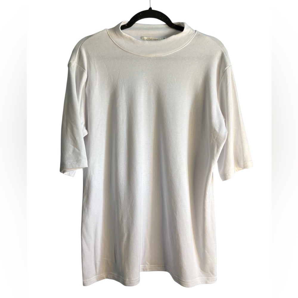 White Short Sleeve Crew Neck Tee